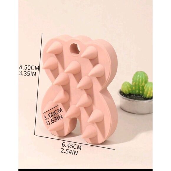 💕5/$18 New silicone Shampoo Massager in tye dye Purple and White - Picture 2 of 4